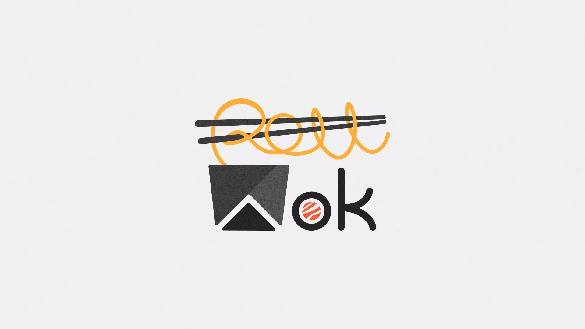Разработка логотипа суши-бара «Roll Wok Club» в Бологом