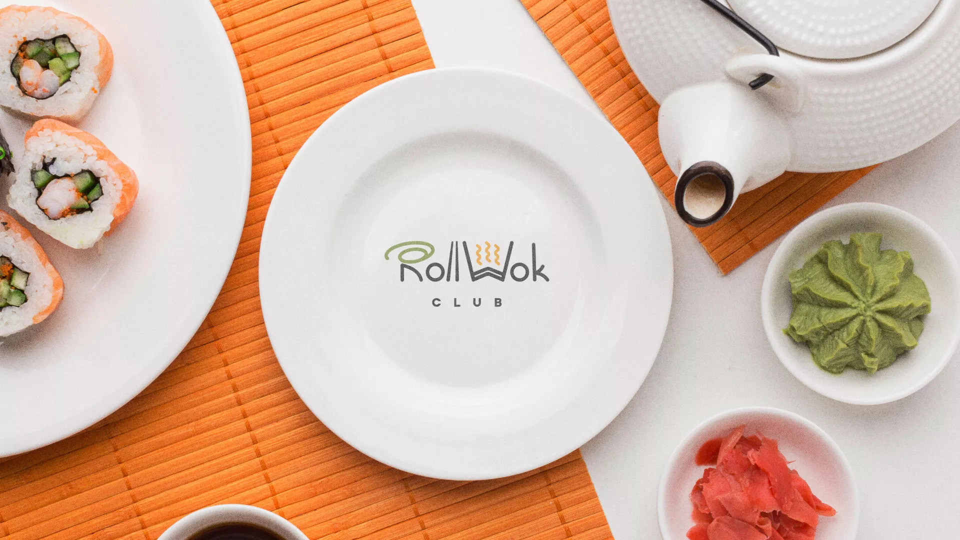 Разработка логотипа и фирменного стиля в Бологом для суши-бара «Roll Wok Club» Разработка логотипа и фирменного стиля в Бологом для суши-бара «Roll Wok Club»
